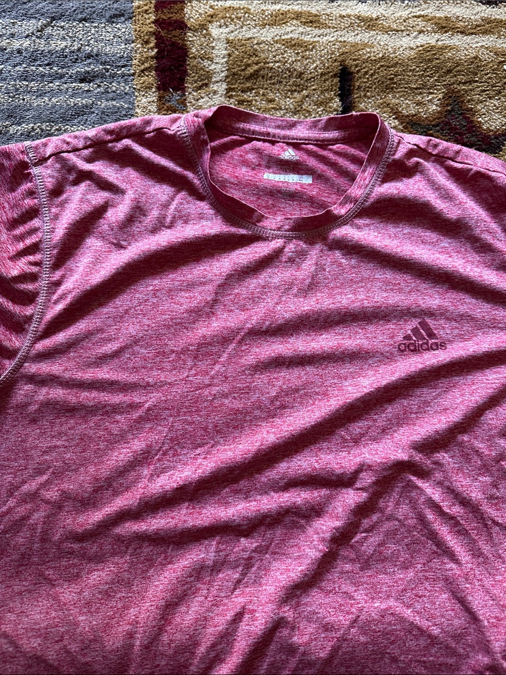 adidas Men’s Heather Raspberry Short Sleeve Performance Tee